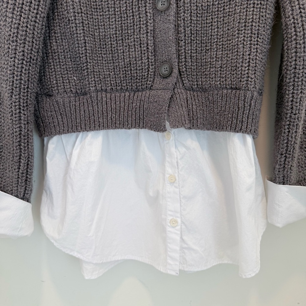 Anthropologie twofer cardigan shirt size XS - Picture 3 of 9